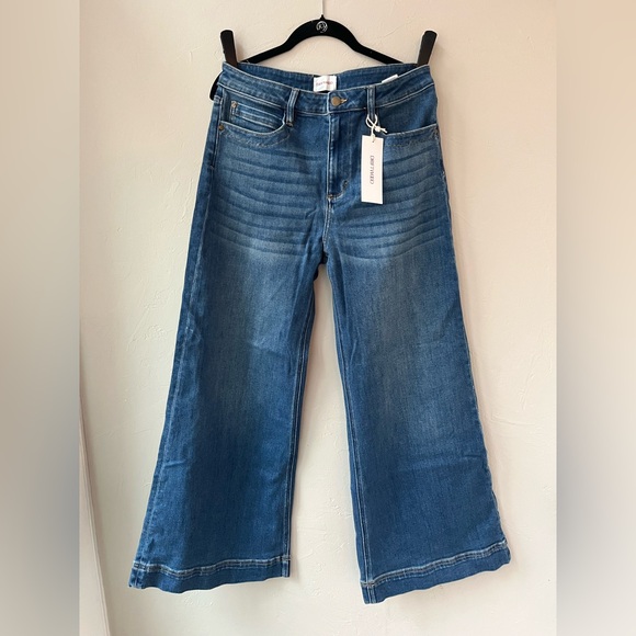 DRIFTWOOD MARTHA DARK WASH WIDE LEG JEANS 30 X 30 - Picture 3 of 5